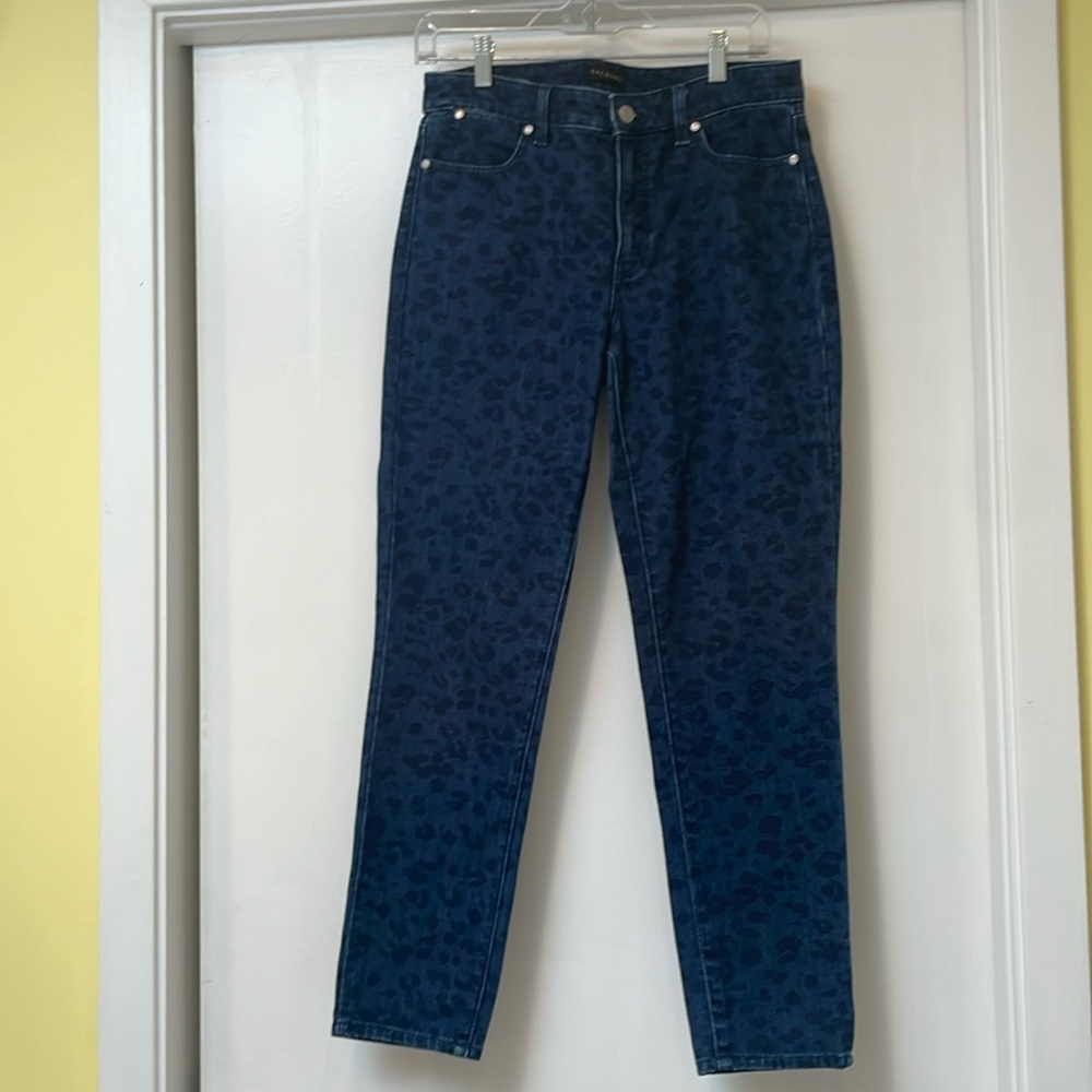 Talbots animal print blue jeans